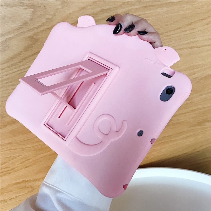 Ốp bảo vệ máy tính bảng silicon hình heo có dây đeo tiện dụng cho IPAD Air 3/MINI 4/MINI Pro 9.7 | BigBuy360 - bigbuy360.vn