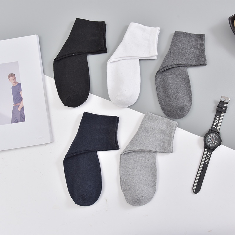 Một bộ 5 đôi Tất Nam  Chất Liệu Cotton Màu Trắng / Đen / Xám Ttg121