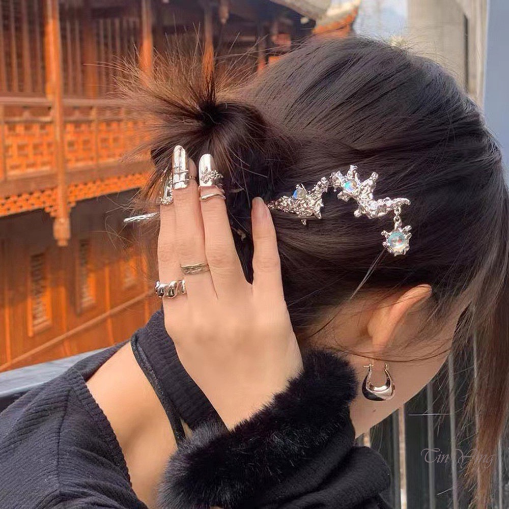 GETNOIVAS Kẹp Tóc Kim Loại Hình Hoa Hồng Đơn Giản Dễ Sử Dụng Phụ Kiện Chụp Ảnh Đẹp Mắt Cho Nữ Giới