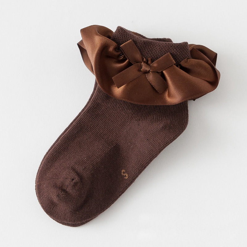 Vớ Cotton Satin Mềm Mại Phối Ren Dành Cho Bé 2-4 Tuổi