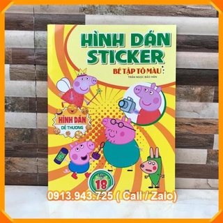 Hình dán STICKER bé tập tô màu  [VPP Trí Nhân]