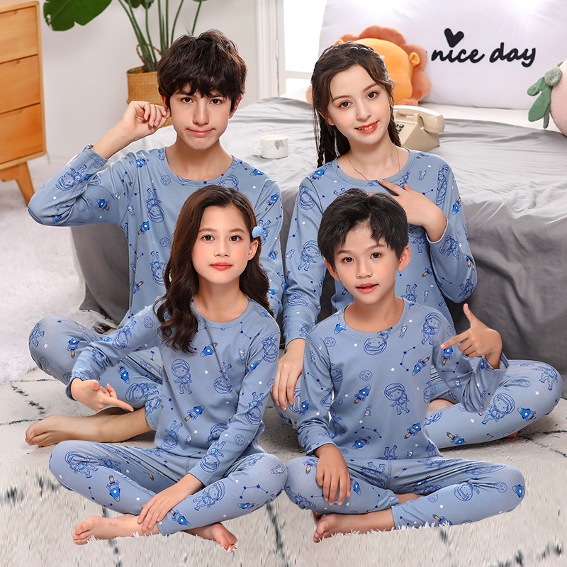Bộ Đồ Ngủ Pijama Dành Cho Ba Mẹ Và Bé Trai Kích Thước 100-180