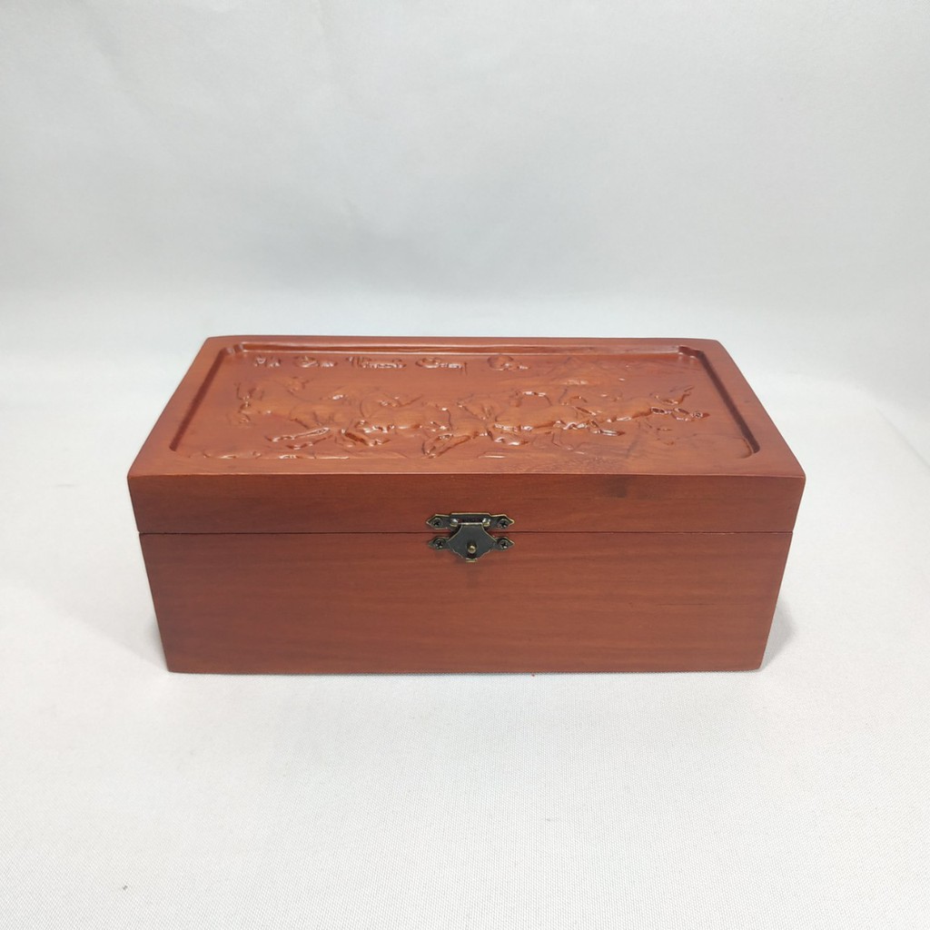 Hộp đựng CON DẤU CÔNG TY, ĐỰNG TRANG SỨC GỖ HƯƠNG CHẠM MÃ ĐÁO THÀNH CÔNG