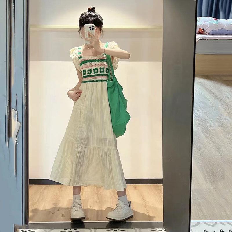 Đầm Dáng Chữ a Dài Trung Bình Màu Sắc Ngọt Ngào Phong Cách Nhật Bản Cho Nữ