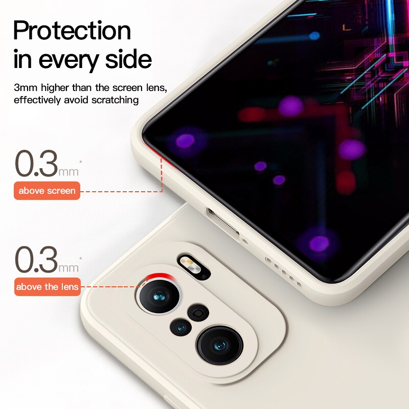 Lenuo Ốp Điện Thoại Silicon Dẻo Mềm Chống Sốc Màu Kẹo Cho redmi note 10 9 pro max 8 pro 10s 9s 4g