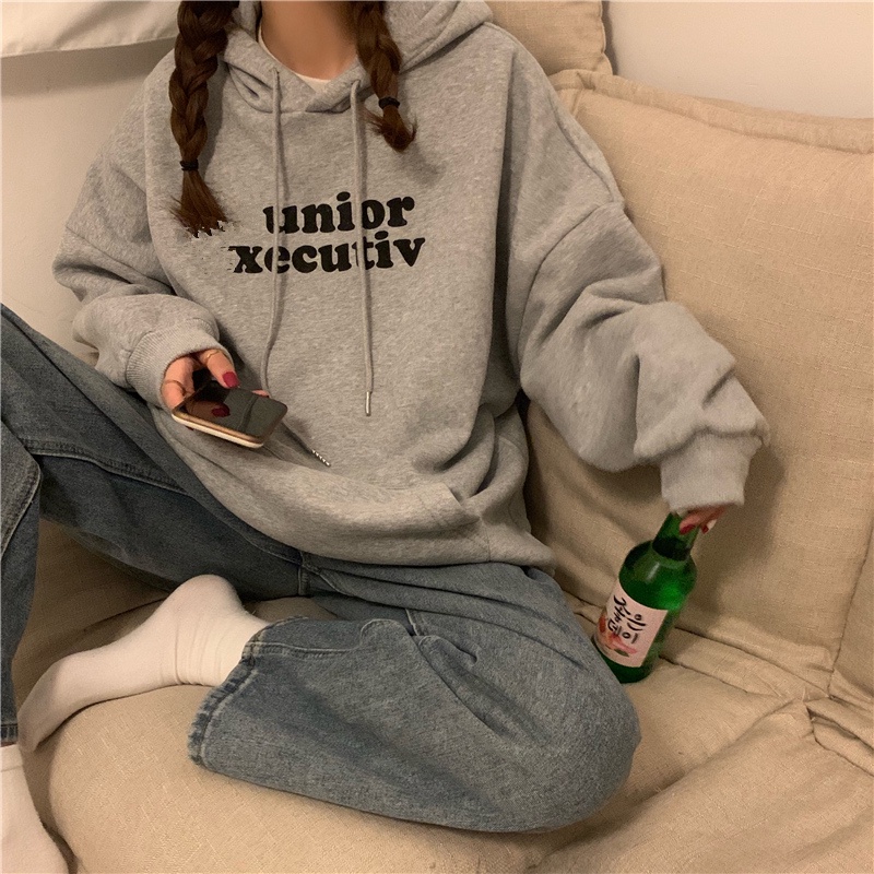 NRVP Áo Hoodie Dáng Rộng Thời Trang Hàn Quốc 2022 Dành Cho Nữ