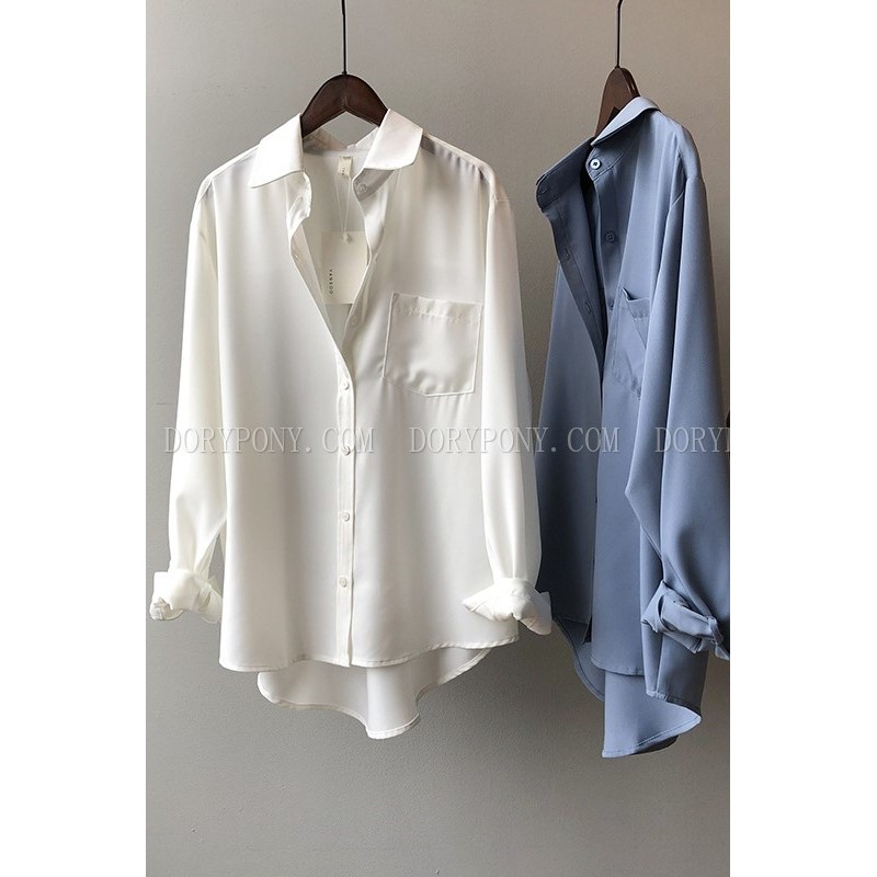 CAO CẤP - ÁO SƠ MI TENCEL TAY DÀI DORYPONY THIẾT KẾ HÀN QUỐC LUNA SHIRT – A156 (3 màu – Hàng công ty loại 1)