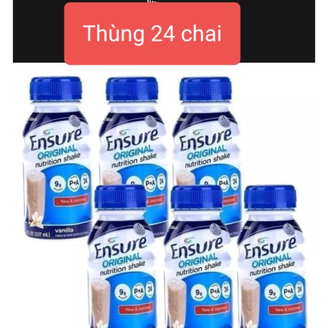 Bộ 24 chai sữa nước Ensure Vani 237ml(Abbott)