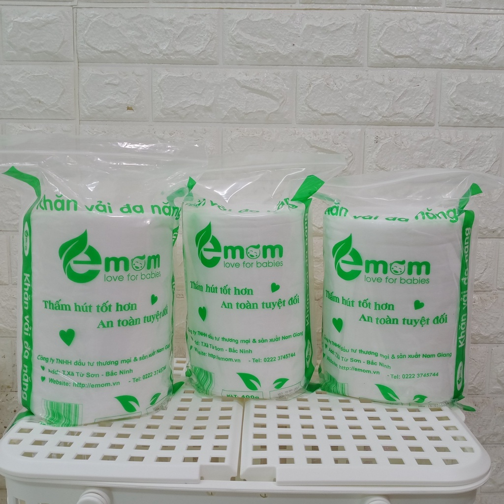 Khăn Vải Khô Đa Năng Dạng CUỘN Emom Tiện Lợi (Bịch 400gr)