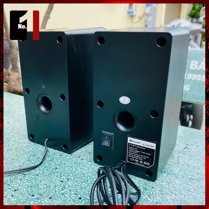 Loa Máy Tính Để Bàn Mini Bluetooth 2.0 Kisonli AC-9002BT Loa Vi Tính Laptop Nghe Nhạc Âm Thanh Hay Bass Lớn Có Dây