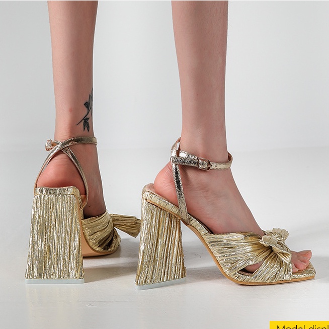 Giày Cao Gót Kiểu Lưới Thắt Nơ Phong Cách Âu Mỹ Thời Trang Mùa Hè Size 35-46 2022