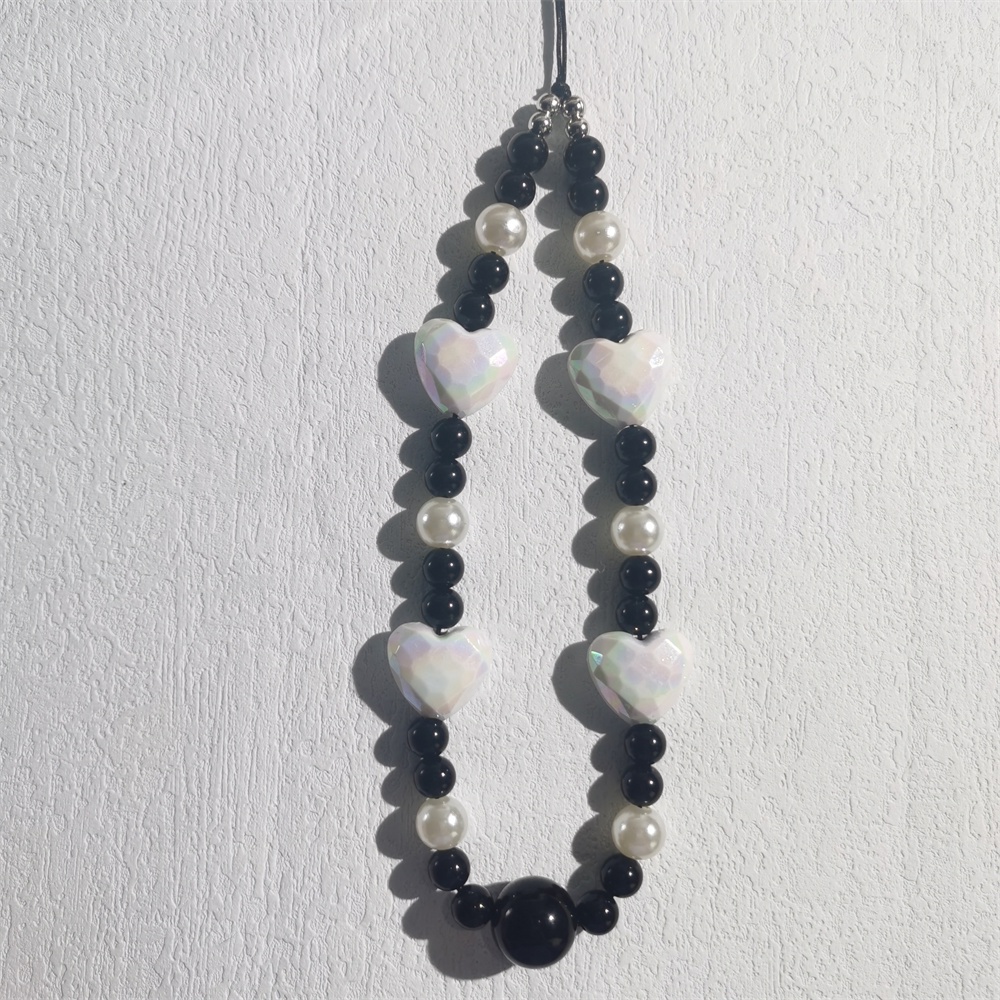 Dây Hạt Ngọc Trai Bằng Acrylic Mềm Chống Thất Lạc Gắn Điện Thoại Tiện Dụng