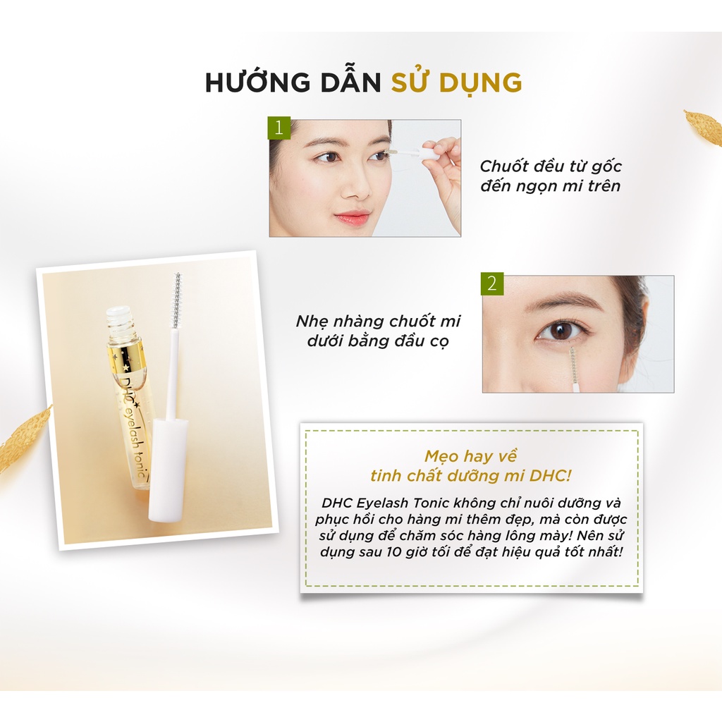 Tinh Chất Dưỡng Mi Dài Dày Khỏe DHC Eyelash Tonic Mi Dài, Dày, Cong Vút Chỉ Sau 4 Tuần