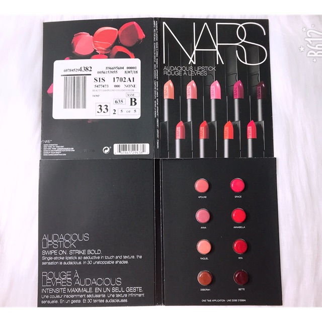 Sample son lì Nars Audacious 8 ô