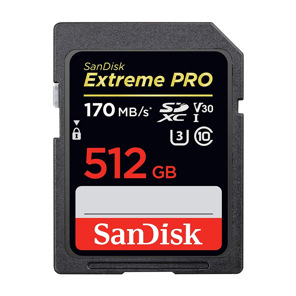 Thẻ nhớ SDXC SanDisk Extreme Pro U3 V30 1133x 512GB 170MB/s (Đen) | WebRaoVat - webraovat.net.vn