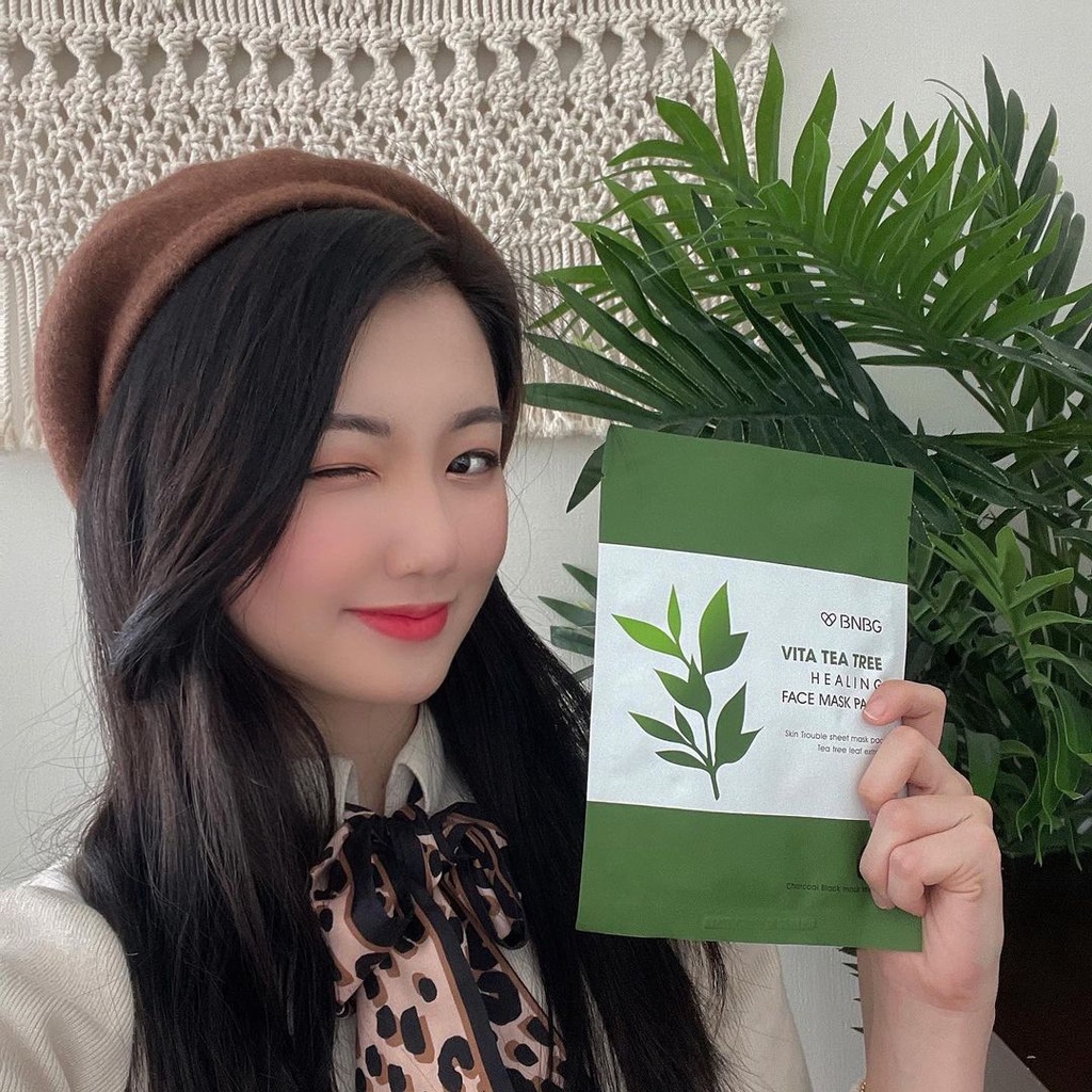 Mặt Nạ TRÀM TRÀ BNBG giảm mụn chiết xuất Vita Tea Tree Healing Face Mask Pack 30ml