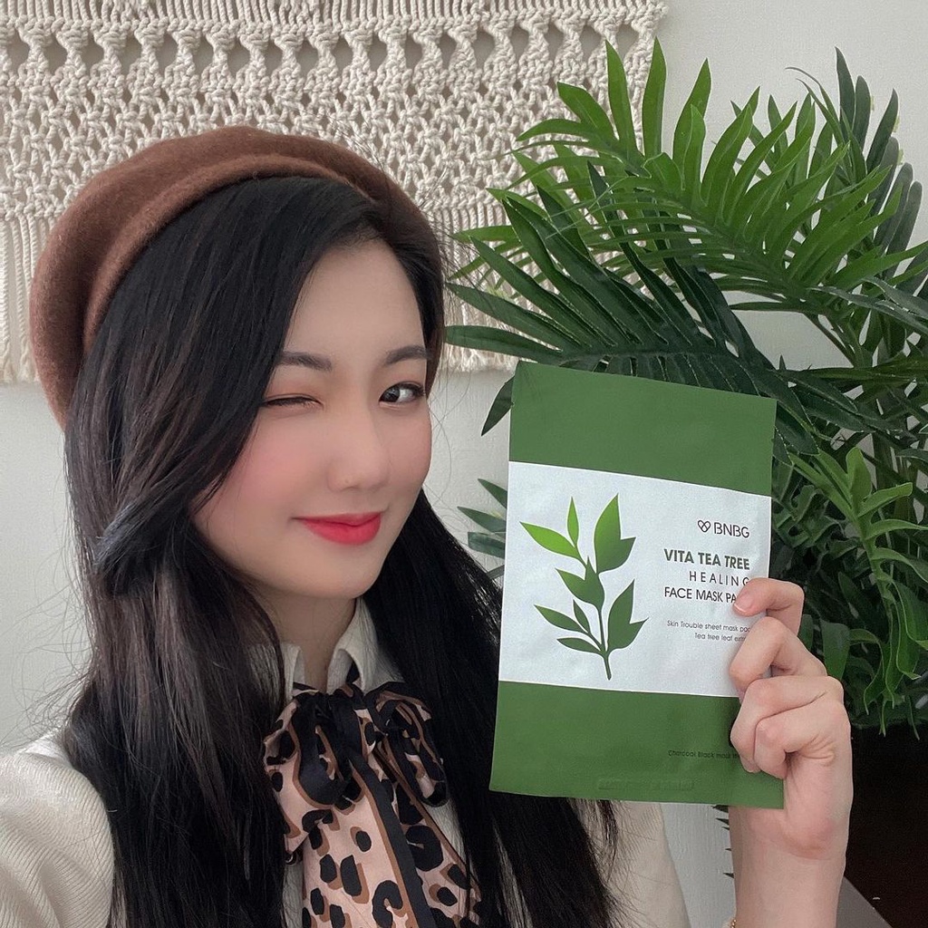 Mặt Nạ TRÀM TRÀ BNBG thải đôc, giảm mụn chiết xuất Vita Tea Tree Healing Face Mask Pack 30ml