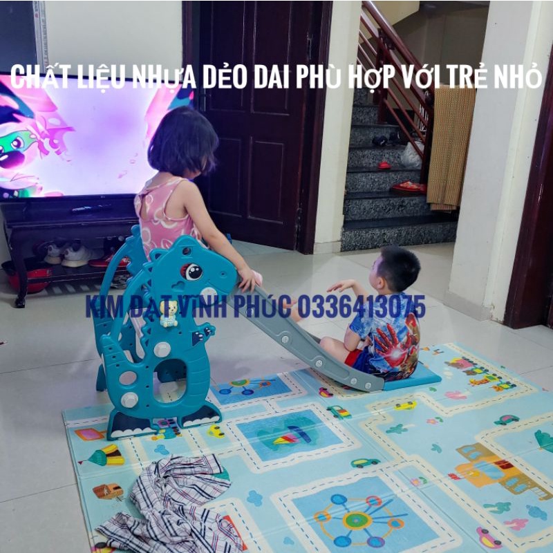 Cầu trượt cho bé bản mới nhất chất lượng cao . tặng kèm gấu pin phát nhạc . bảo hành 12 tháng