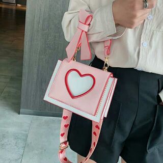 (Order Taobao) Túi xách tim hồng