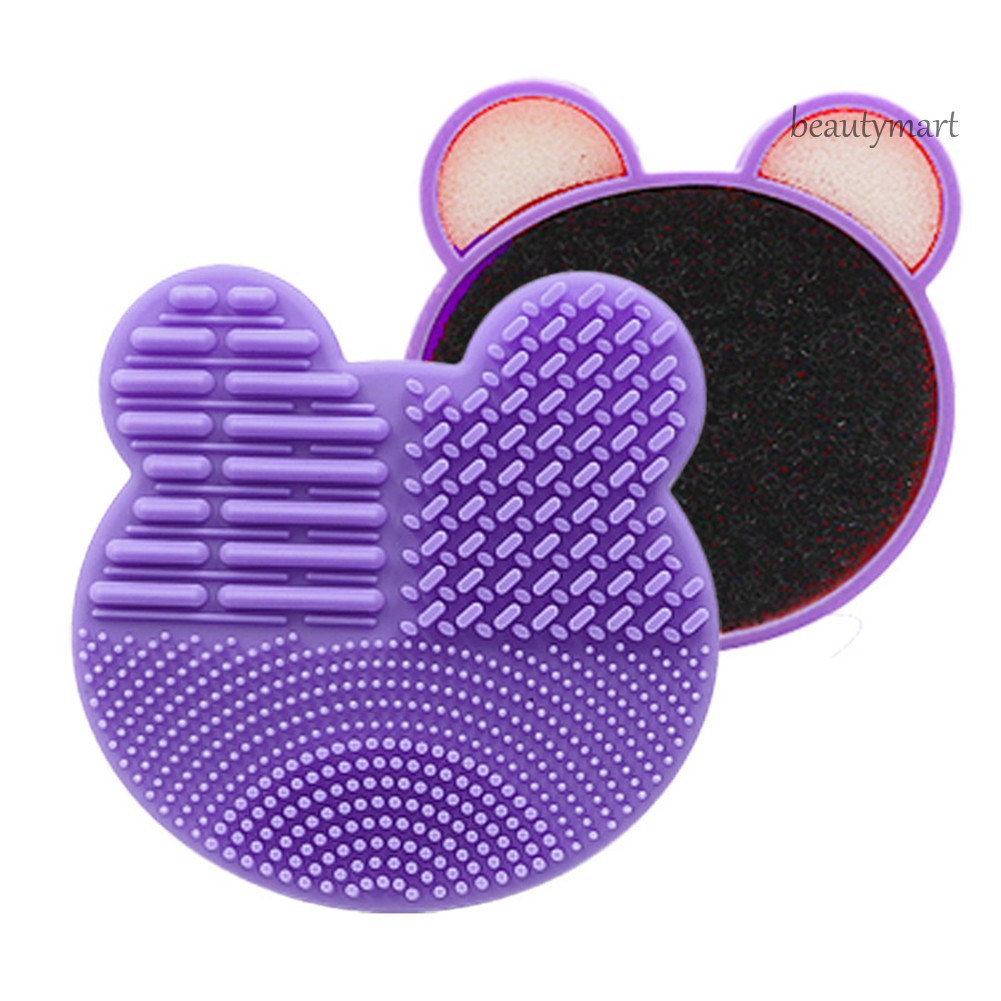 [Hàng mới về] Hộp vệ sinh cọ trang điểm phấn mắt/má hồng hình gấu xinh xắn với xốp khô