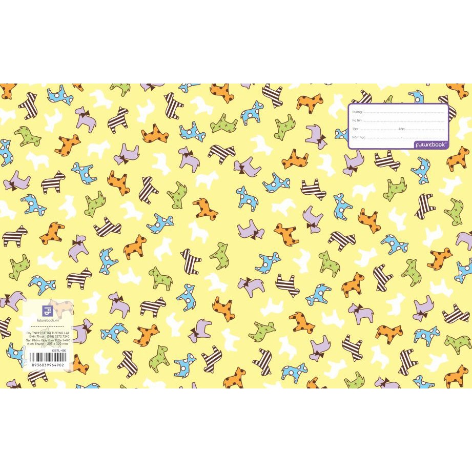 Giấy Bao Tập Cute Futurebook (Xấp 10 tờ) - Giấy Bao Tập Màu Pastel  (20.5x32cm) - Nhiều Mẫu