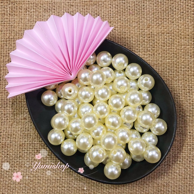 Gói 30 Hạt Châu Hột Ngọc Trai Giả Hàng Đẹp Size 8-12-14-16 Nguyên Liệu Làm Trang Sức Thủ Công Handmade