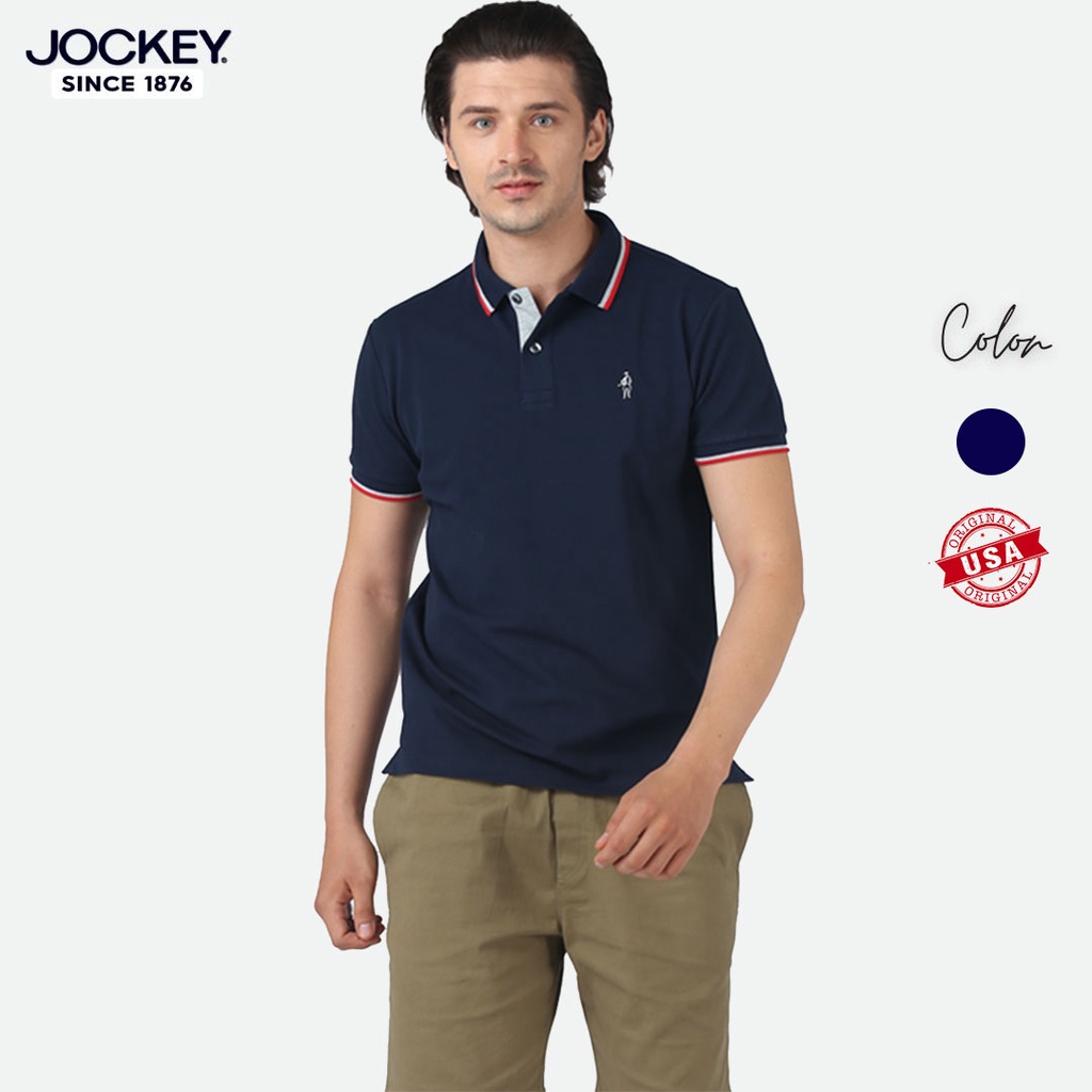 Áo Phông Polo Nam Jockey Cotton Compact Ngắn Tay Cao Cấp Thoáng Khí - J0423