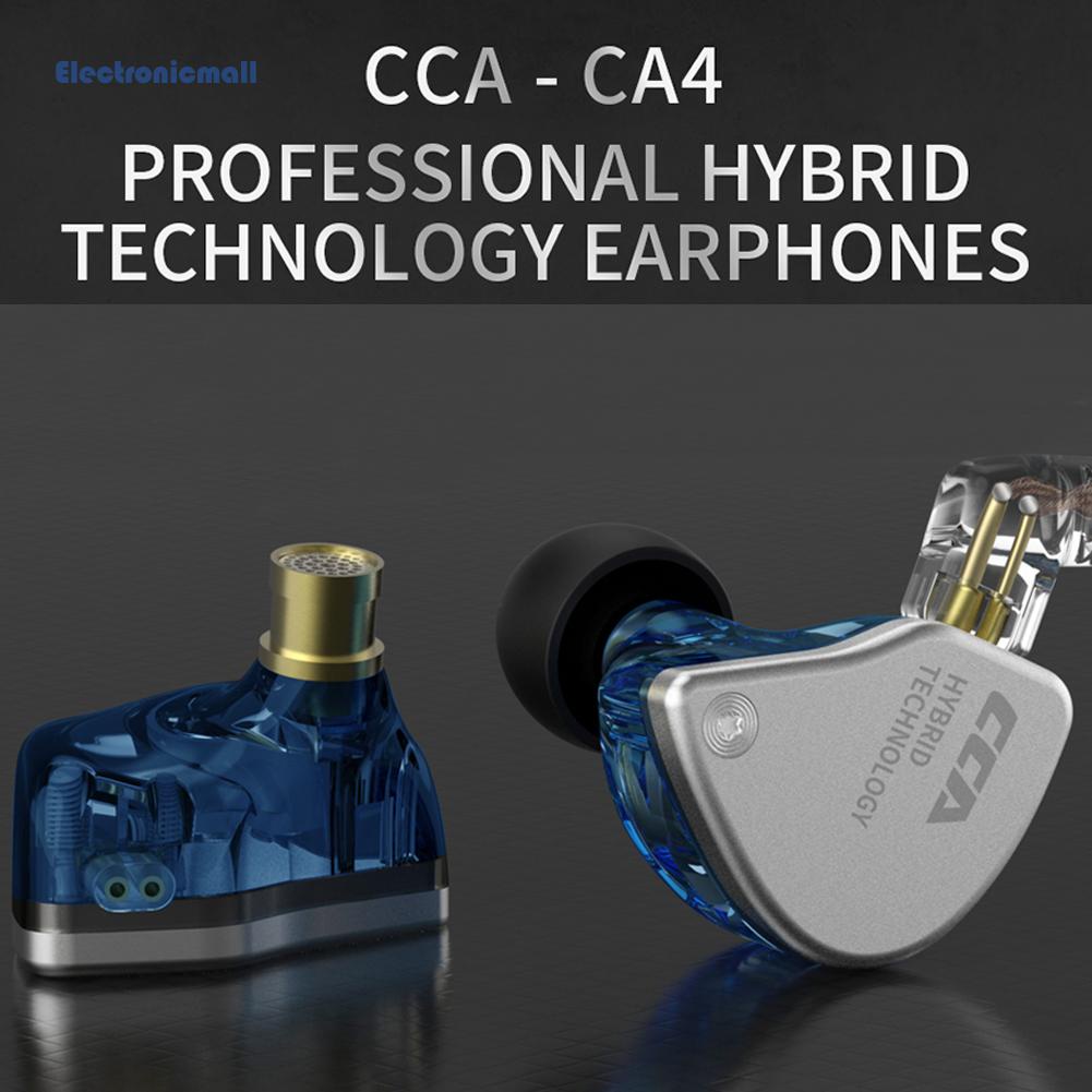 ElectronicMall01 CCA CA4 Hybrid Driver In Ear Headphones 3.5mm Wired Earbuds HiFi Earphones