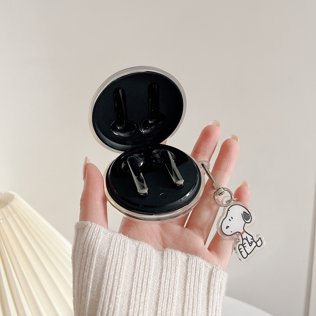 Vỏ Bảo Vệ Hộp Sạc Tai Nghe OPPO ENCO W31 Bằng TPU Mềm Trong Suốt Chống Sốc In Hình Hoạt Hình Đơn Giản