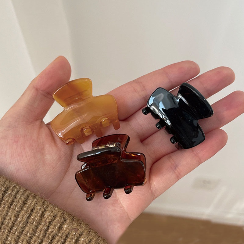 Kẹp tóc càng cua kiểu dáng hình học bằng nhựa resin thời trang cho nữ