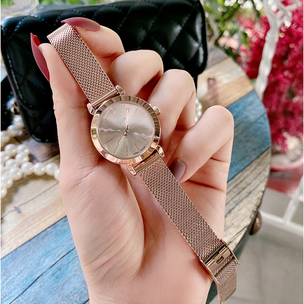 Đồng hồ nữ Julius Hàn Quốc JA-732C dây thép (Đồng)