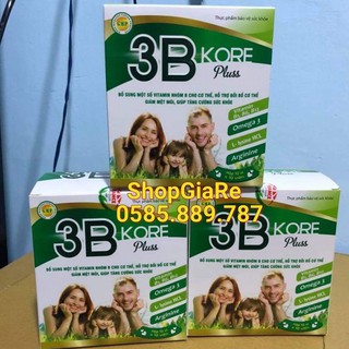 3B kore pluss bổ sung vitamin bồi bổ sức khỏe, nâng cao thể trạng, hỗ trợ kén ăn, người suy nhược, bị lao lực, mất ngủ