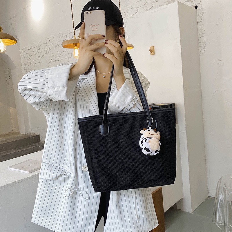 Túi đeo vai túi xách nữ CHEN, tui tote a4 đi làm vải canvas trơn style ulzzang Hàn Quốc TX43