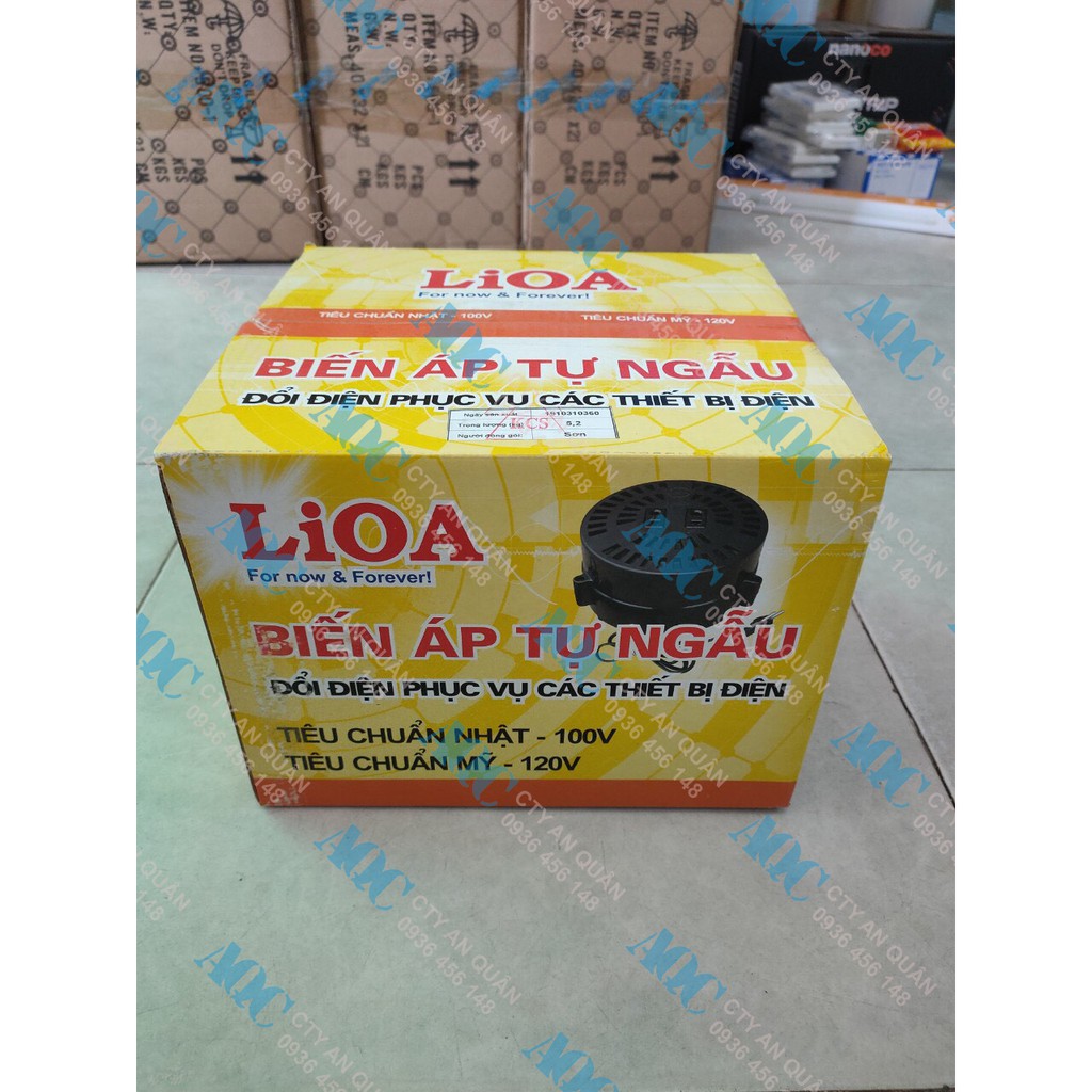 Biến áp đổi điện 220v ra 110v chính hãng Lioa