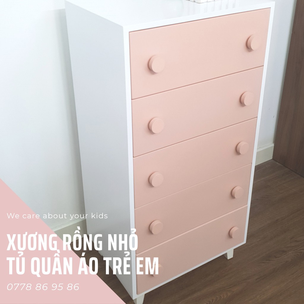 Tủ ngăn kéo cho bé - Tủ gỗ trẻ em - Xương Rồng Nhỏ