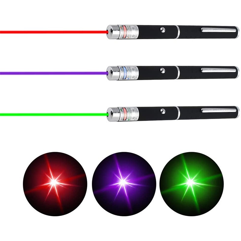 Bút Chiếu Tia Laser Mini Ánh Sáng Xanh Lá / Đỏ / Tím / Xanh Dương