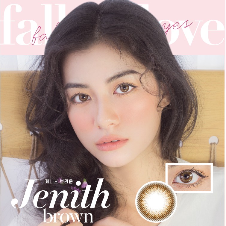 [Mã LTP50 giảm 50000 đơn 150000] Kính áp tròng DOLL EYES Jenith Brown- Fall In Love Collection 13,5mm