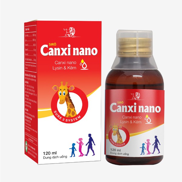 Siro Canxi Nano – Hỗ trợ giúp phát triển chiều cao cho trẻ, bổ sung canxi cho mẹ bầu (Chai 120ml)
