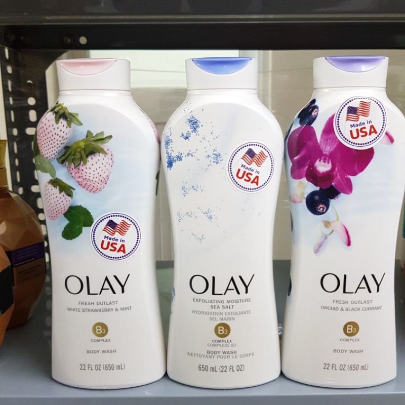 Sữa Tắm Dưỡng Da,Dưỡng Ẩm OLay Fresh Outlast Body Wash Mỹ 650ml