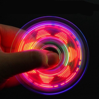Novelty Multiple Changes LED Fidget Spinner Luminous Hand  Spinners Glow in D