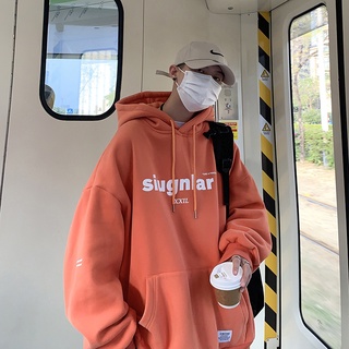 Áo hoodie dáng rộng in họa tiết chữ phong cách đường phố cá tính cho các cặp đôi