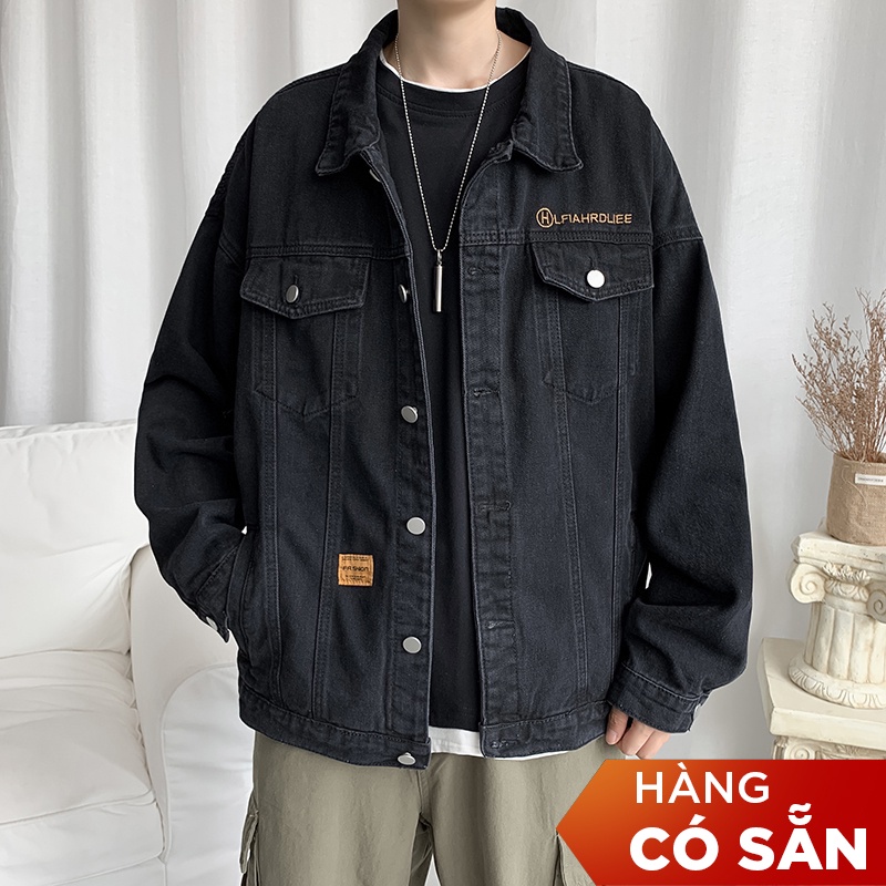 Áo khoác jean denim nam nữ unisex form rộng K9 , áo khoát jacket nam nữ phong cách Hàn Quốc 101H