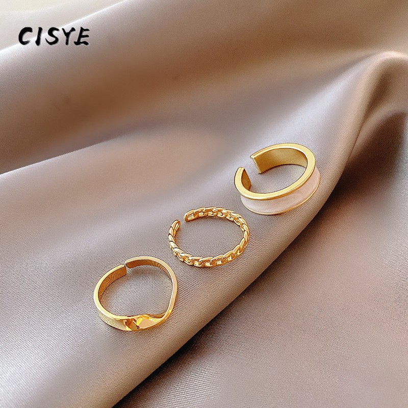 Bộ 3 nhẫn thời trang phong cách châu Âu cho nữ