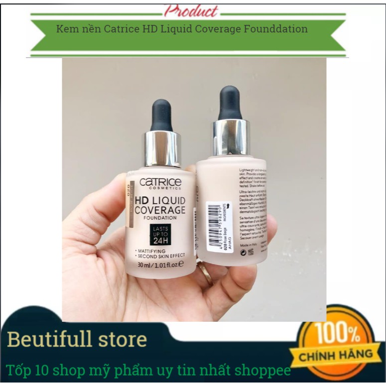 Kem Nền Catrice HD Liquid Coverage Foundation
