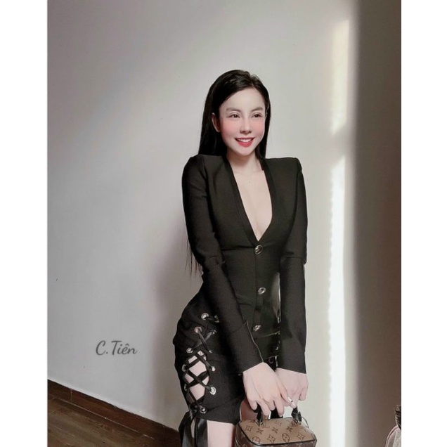 Đầm body mắc cáo đan dây