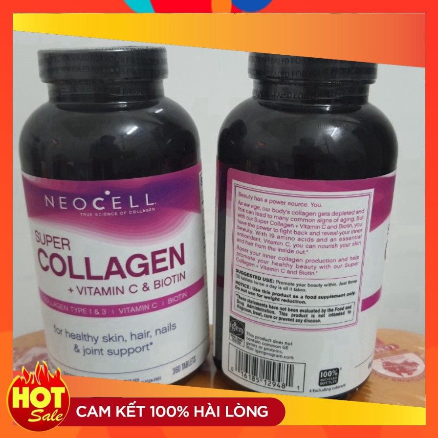 SALE 50% Viên uống Super Collagen Neocell +C 6000 Mg (mẫu Mới),360 viên của mỹ SALE 50%