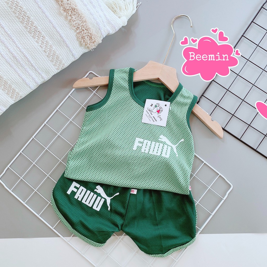 Sale !!! Bộ Ba Lỗ Lưới Chất Siêu Mát Cho Bé (Size 9-19kg )(SP001529 ) Shop Phúc Yến