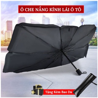 Ô DÙ GẤP GỌN THÔNG MINH CHE KÍNH LÁI XE HƠI THIẾT KẾ HÌNH CHỮ NHẬT TIỆN LỢI (CÓ BAO DA ĐỰNG)