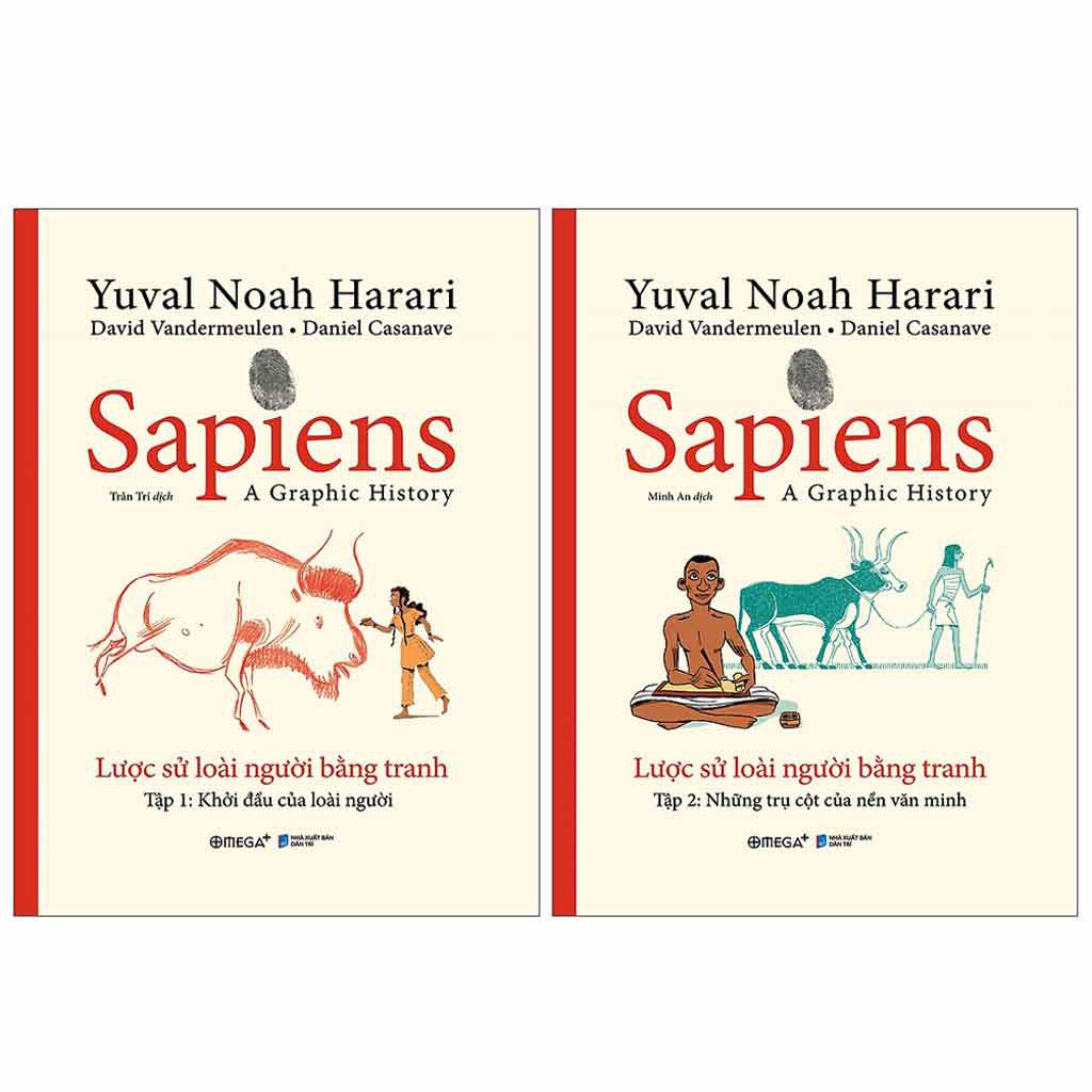 Sách  Combo Sapiens: Lược Sử Loài Người Bằng Tranh: Tập 1(Khởi Đầu Của Loài Người) + Tập 2(Các Trụ Cột Của Nền Văn Minh)