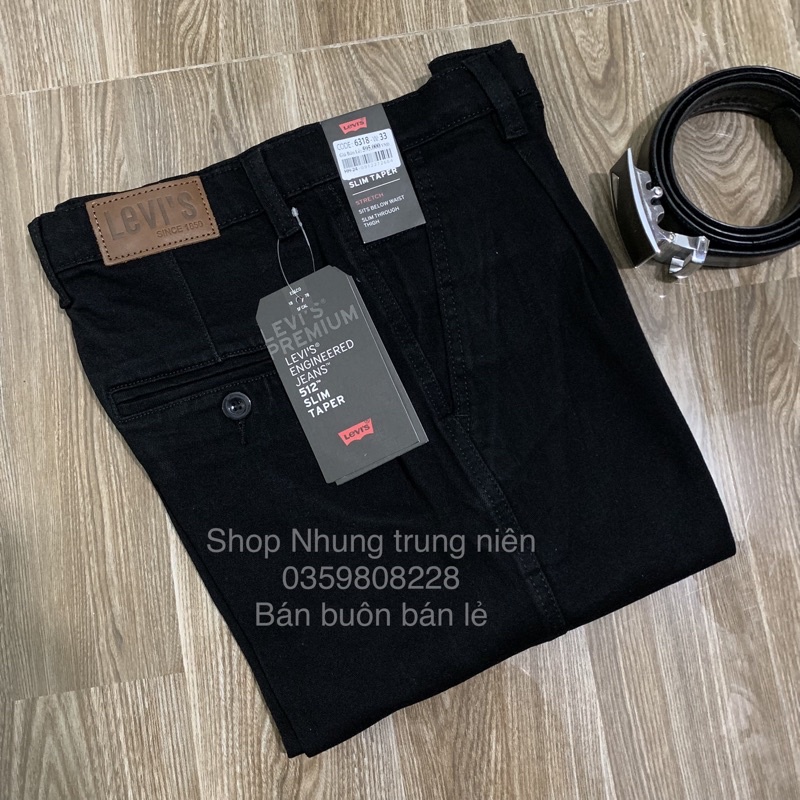 Quần bò nam trung niên dáng thụng chất bò dày dặn co gĩan hàng cao cấp